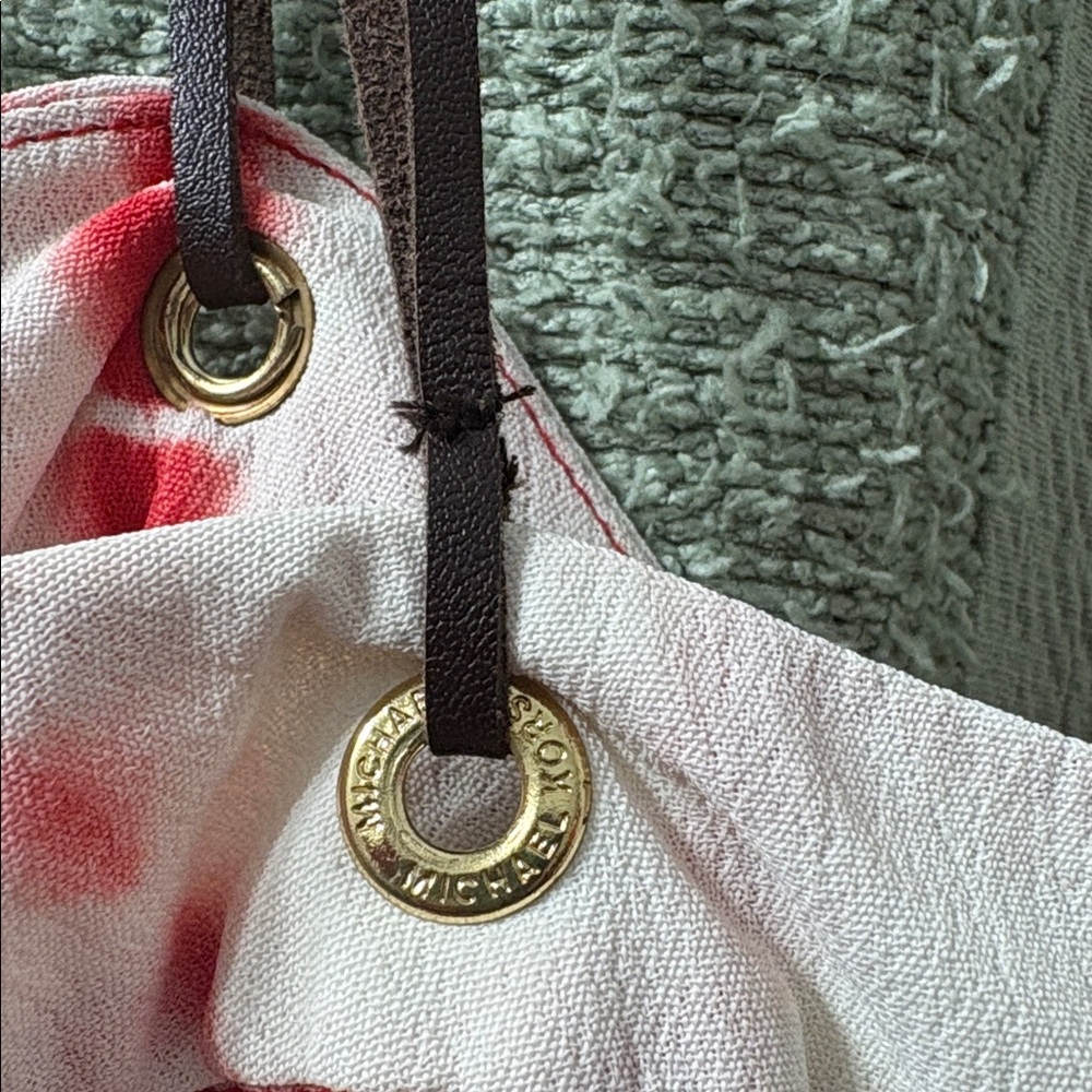 Michael kors Red and White Tie-Dye Flowy Slip Dress - Picture 7 of 11